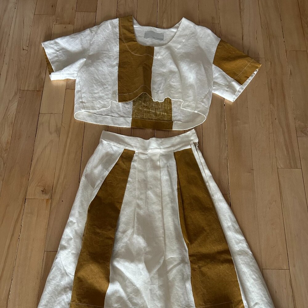 Nancy Stella Soto Linen Skirt Set